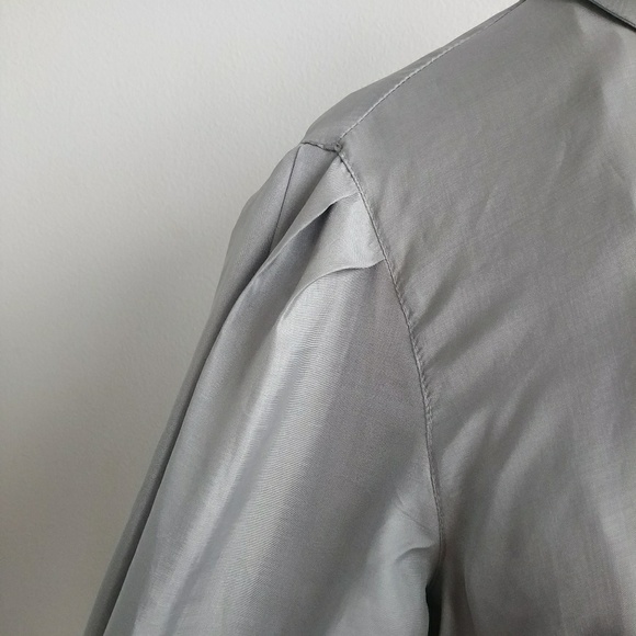 Silver ruffled vintage blouse size 10 - Picture 7 of 7